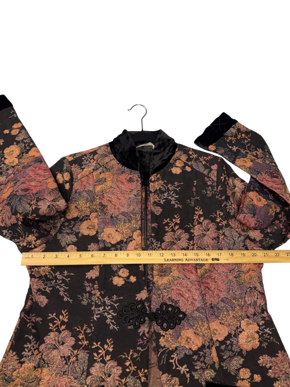 Soft Surroundings Westbury Garden Metallic Jacquard Jacket Size L Whimsigoth 90s - Picture 12 of 14